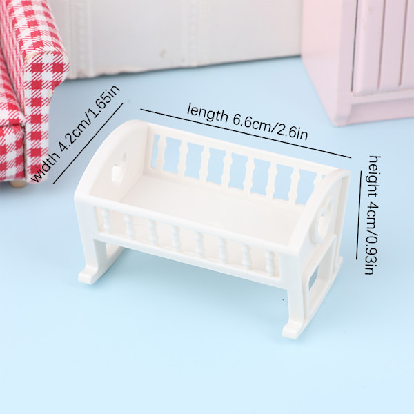 1/12 Dukkehus Mini Møbler Dukkehus Baby Soveværelse Dekoration A5