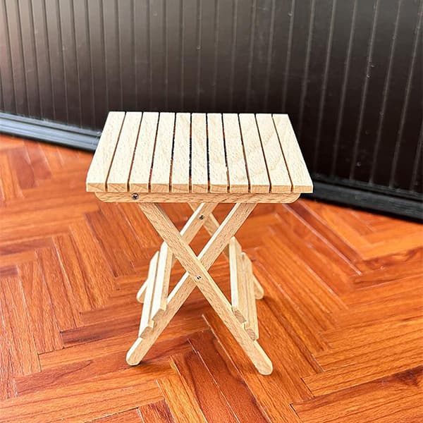 1:6 Dollhouse Miniatyr Tebord Vikbart soffbordsavslut