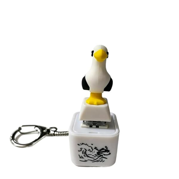 Måke Fidget Leketøy Type-C Oppladbar Nøkkelring Med Lyd & Type C Rechargeable