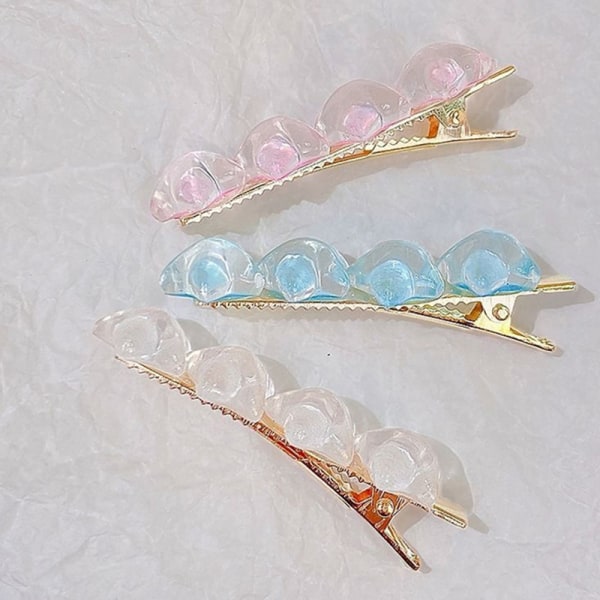 New Fashion Gradient Star Hairpin e Girl Heart Duckbill Clip Sw White