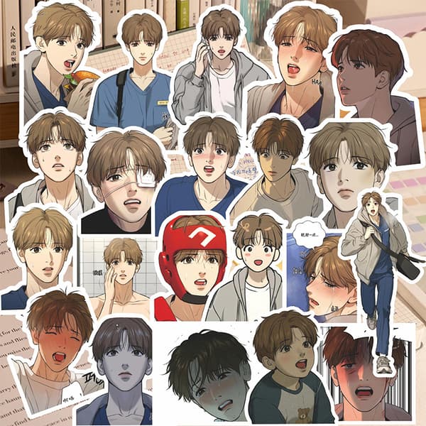 66Pcs n Manwha Sticker e Laptop Phone Case DIY Gave Student Sta 01