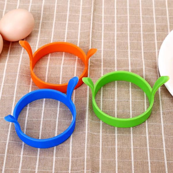 1 STK Silikon stekt egg pannekakering Omelett stekt egg rund Sh Orange