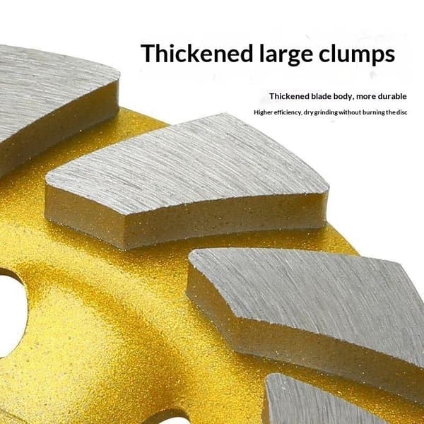 4\" Beton Turbo Diamant Slibekopskive 12 Segmenter Til Ma