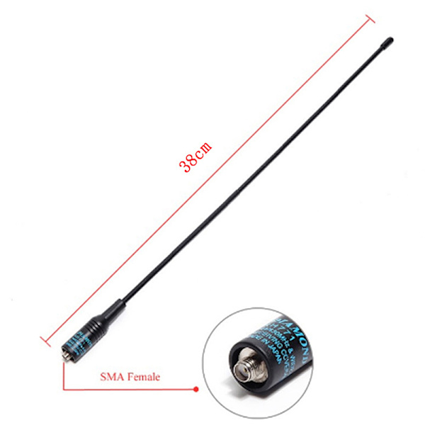 NA-771 SMA Hon SMA-F Dual Wide Band flexibel antenn BAOFENG