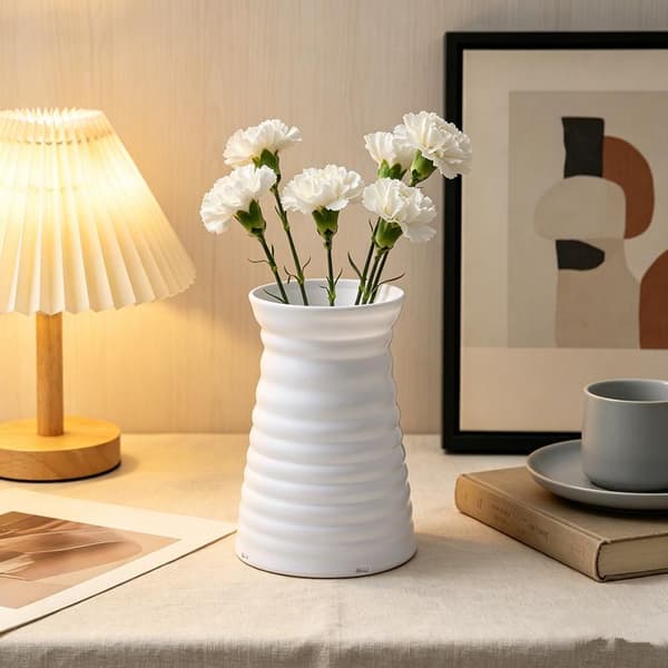 Enkel plastimitation keramisk vas heminredningsvas Deco A