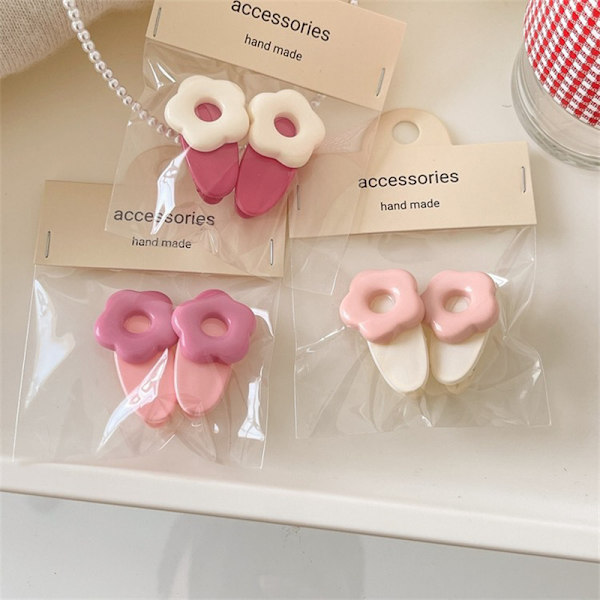 2stk e Blomster Hårnåle BB Clips Piger Kvinder Hår Clip Side Hår A2