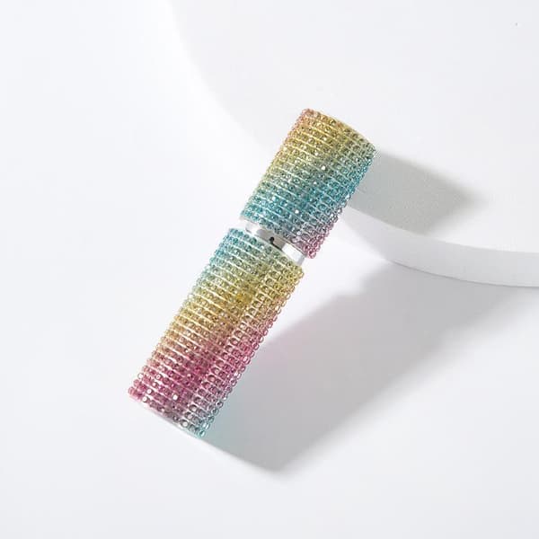 Glänsande strass 5 ml påfyllningsbar parfymsprayflaska läckagesäker A4