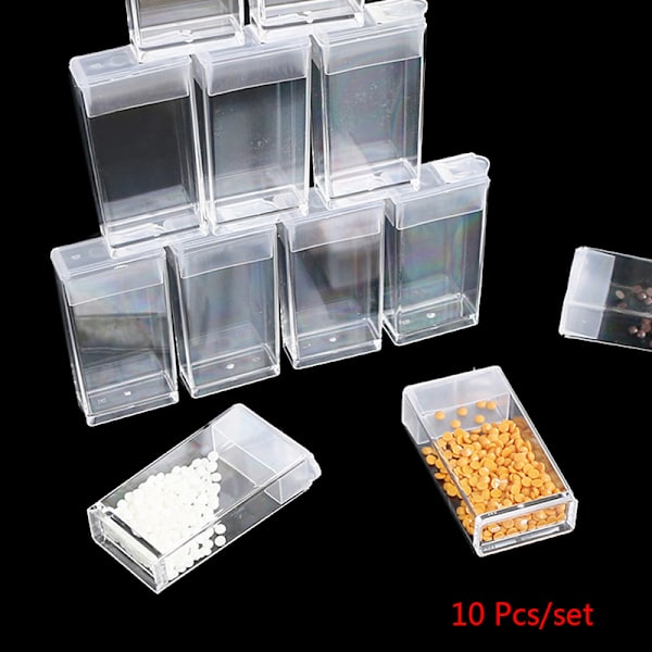 10Pc Diamantbroderi Maling Plast Oppbevaringsboks Drill Hold