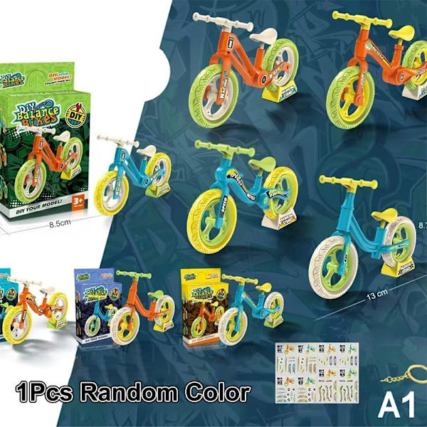 1 st Mini Cykel DIY Simulering Balansbil Avtagbar Montering A1