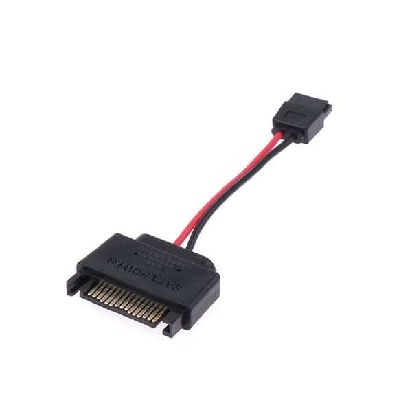 SATA 15-pin han til SATA 6-pin hun strømadapter kabeloptik