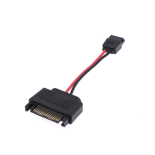 SATA 15-stift hane till SATA 6-stift hona power Optik