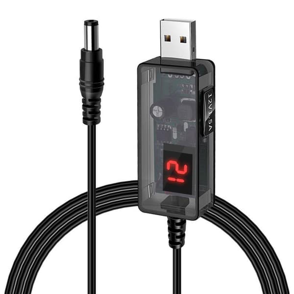 USB strømforsterkerlinje boost-omformeradapter med indikatorlys
