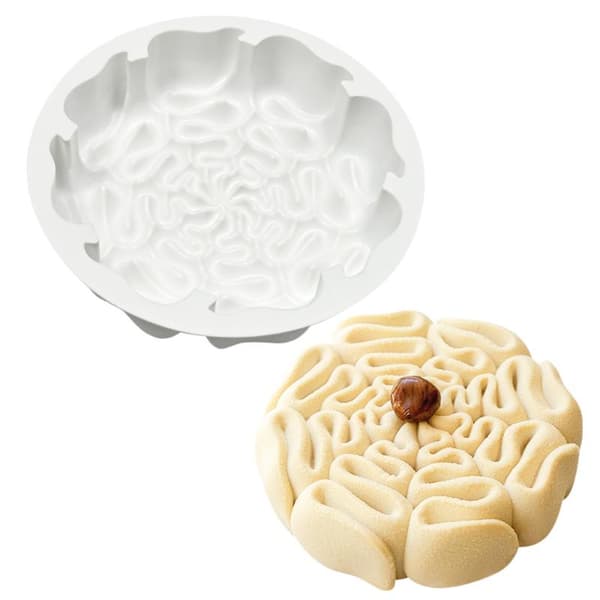 Rund spets tårta silikonform pudding gelé chokladmousse mo