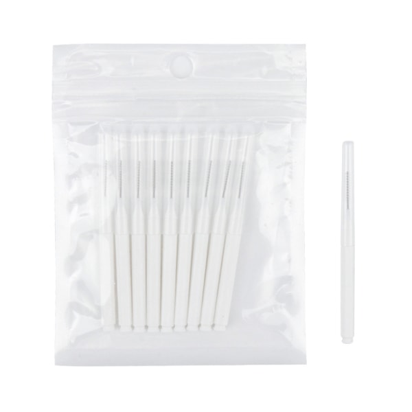 10 Stk Cleaner Interdental Brush Tanntrådsbørster Tannpirker White