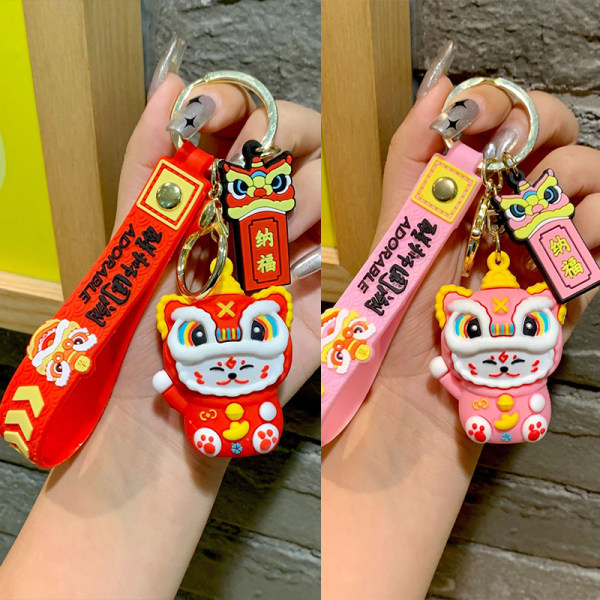 1 kpl e Lucky Cat avaimenperät sarjakuva avaimenperä riipus avaimenperä avain Red