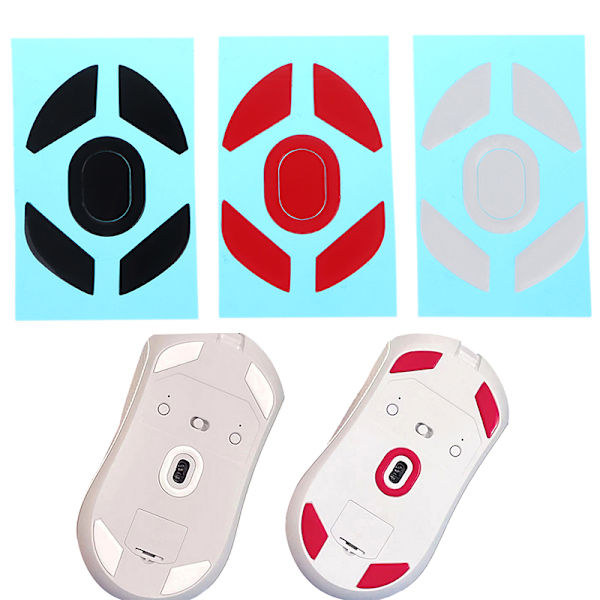1Sæt Musefødder Museskøjte til Darmoshark M3 Mouse Glides Curv Red
