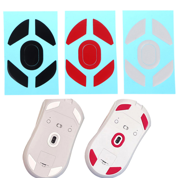 1Set Mouse Feet Mouse Skate för Darmoshark M3 Mouse Glides Curv Red
