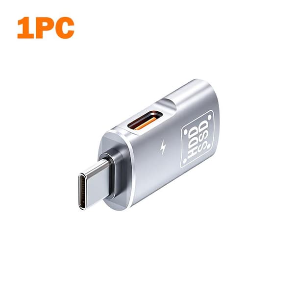 2-i-1 Type C OTG-adapter USB 2.0 hunn for telefoner/bærbare datamaskiner - D Silver
