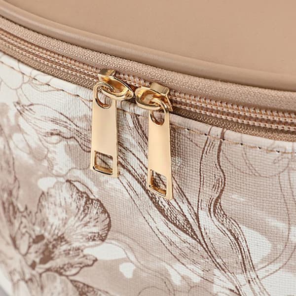 Elegant bærbar makeuptaske med blomstermønster til kosmetikopbevaring 1