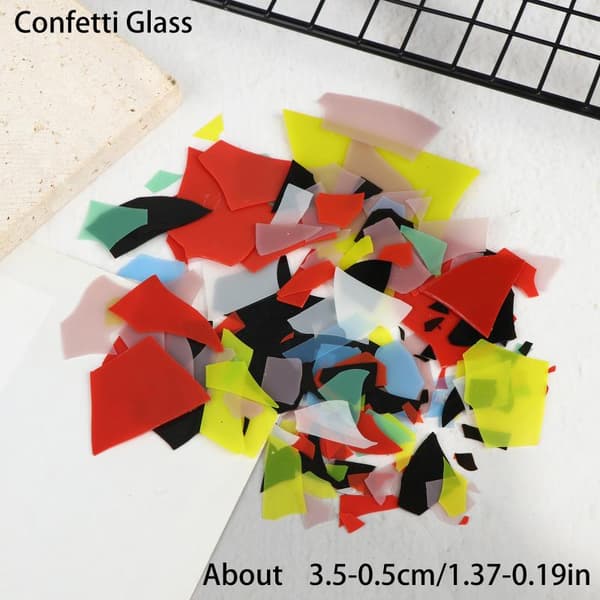Sammensmeltning af dikroisk Millefiori Konfetti Opal Glasmaterialer til Gl A1