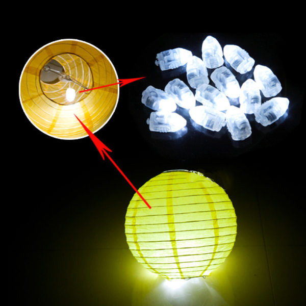 10st/lot LED ballongljus vit Ballonglampa för papperslykta