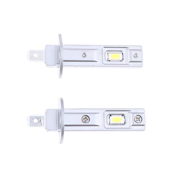 2 stk H1 LED frontlyspærer for bil tåkelys 500W 4000LM Aut