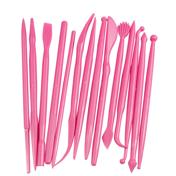 Kake Utskåret 14stk Fondant Kake Sukker Blomst Skulpturgruppe Sha Rose