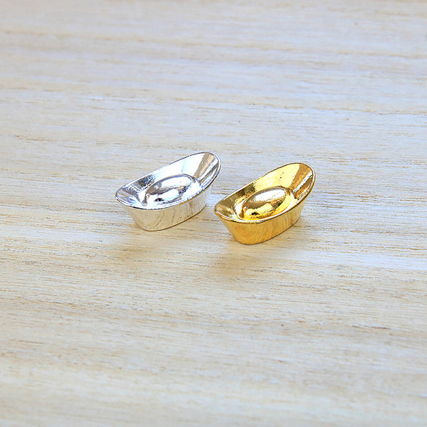 5 st Tackor Guld Yuan Bao Wealth Golden Staty Tackor Dekor Orn Silver