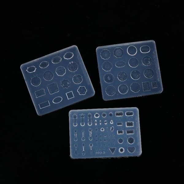 Neglekunst Silikonform Gel Print Sjablone 3D Pregede Utskjæringer T A2