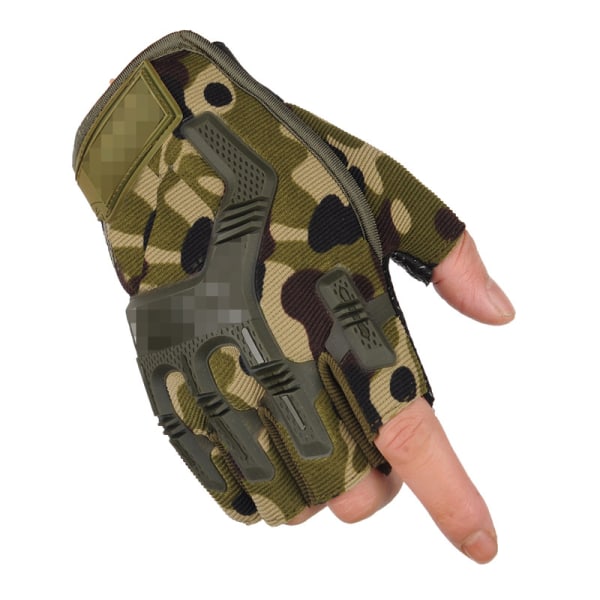 Utendørs taktiske hansker militær halvfinger fiske ride spo color C