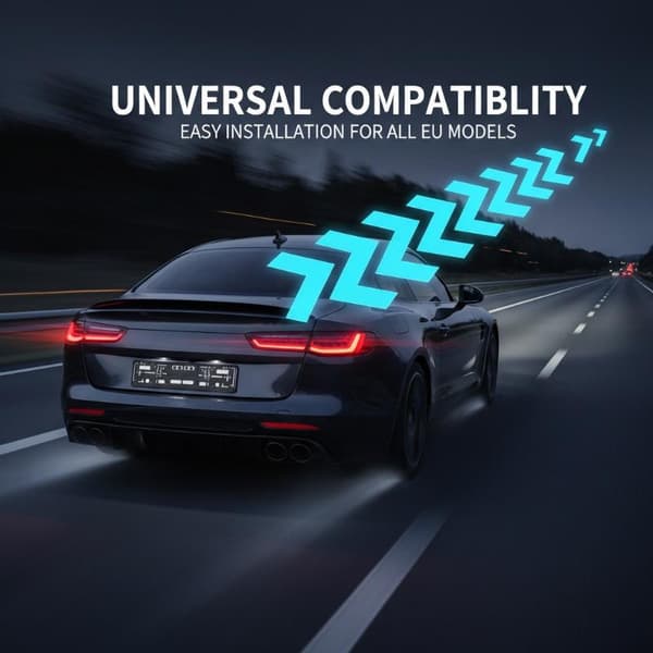 1 stk. nummerpladeholderbeslag EU standard nummerpladeramme Black