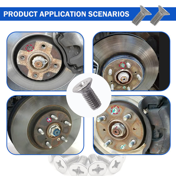 Rotorskruvar för bromsskivor i rostfritt stål 93600-06014-0H Retainin 4pcs