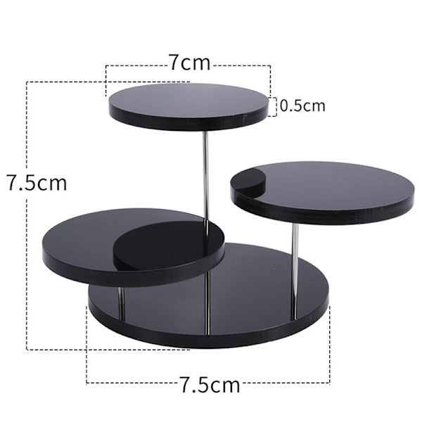 Cupcake Stand Akryl Display Stand For smykker Kake Dessert Ra Black 12