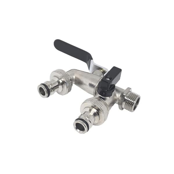 1 stk 1/2'' 3/4'' vannfordeler i sinklegering for kran