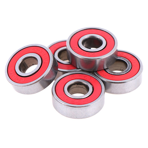 5 stk Rød ABEC-7 608RS Skateboard Rulleforseglede kuglelejer 8x