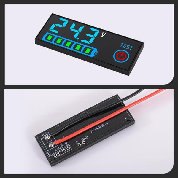 1 stk 3S-14S DC7-55V Universal Batteriladeindikator for Syre/Litium A2