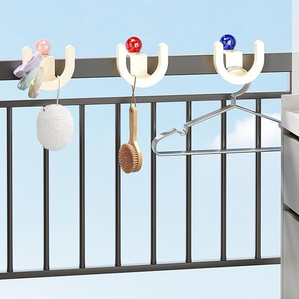 Justerbar utomhus elektrisk trehjuling krok utan borrning balkong Blue