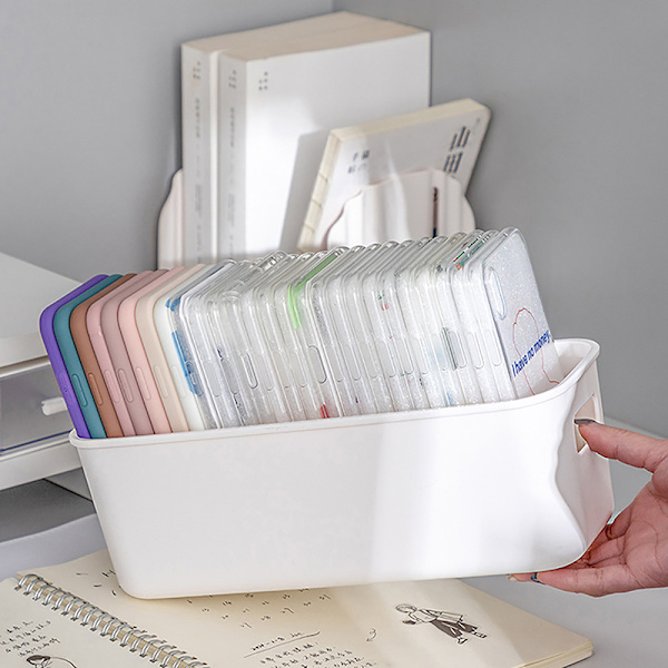 Desktop Phone Case Storage Box Ins Multifunctional Cosme White