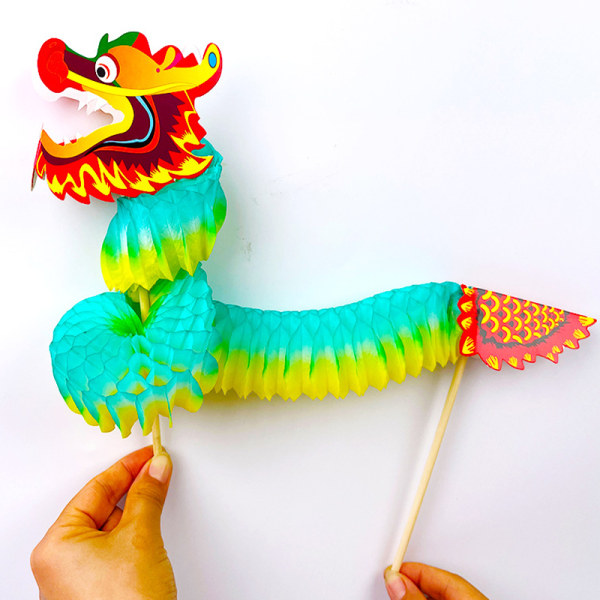 DIY Paper Dragon Nyår DIY tredimensionell dragblomma A3