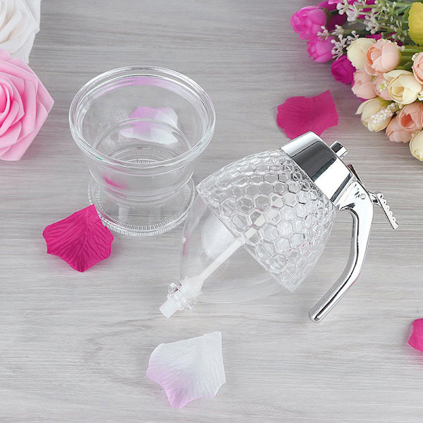 Klar honning sirup dispenser Akryl køkkenholder grydebeholder
