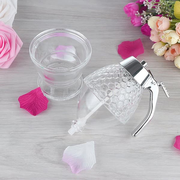 Klar honungssirap Dispenser Akryl Kökshållare Pot Container