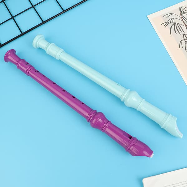 1Pc 8-hulls Plastblokkfløyte Langfløyte Treblåseinstrument Col Blue