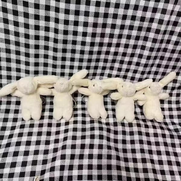 Stuffed Animals e Cartoon Nyckelring Prydnad Leksak Flickväska Bilnyckel Black