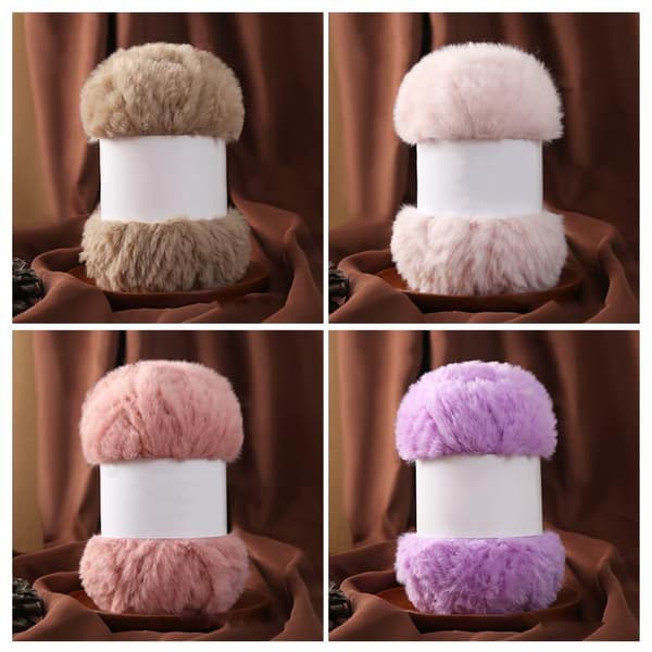 Ullsirkel ensfarget garn håndvevd DIY skjerf lue genser M A36