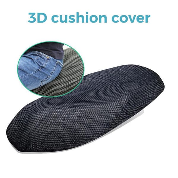 Sommar Cool 3D Mesh Motorcykelsadelöverdrag Andningsbart Halkfritt 75×55