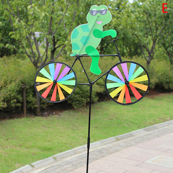 Pig Bee Tiger on Bike DIY Windmill Animal Cykel Wind Spinner C