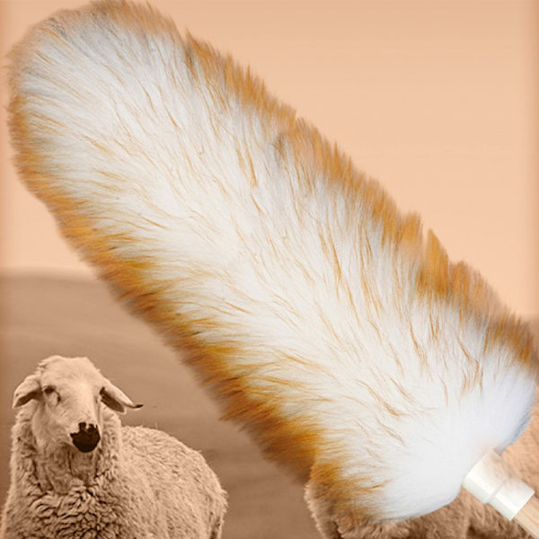 Husholdningsuld Lammeuld Fjerbørste Duster Dust Cleaning Woo L