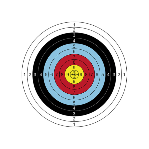 10 stk 40x40cm bueskydningsmål papir Holdbar træningstræning B