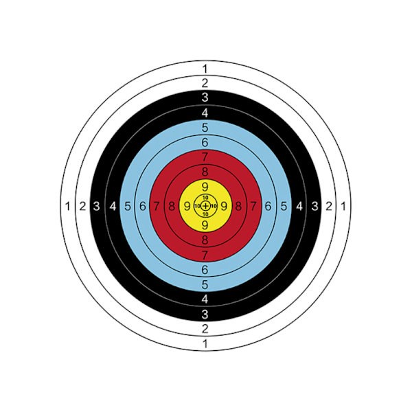 10kpl 40x40cm Jousiammuntataulut Paperi Kestävä harjoitusharjoitus B