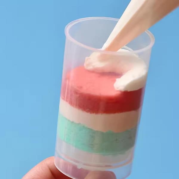 Plastik Push Cake Shooters Låg Gennemsigtig Push-Up Is C 20pcs